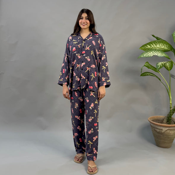 BOW AND BERRIES SUMMER LINEN PJS