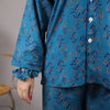 TEAL PETALS SUMMER LINEN PJS.