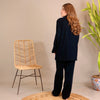 NAVY BLUE VELVET PJS