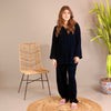 NAVY BLUE VELVET PJS