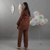 BROWN POLKA SUMMER LINEN PJS