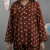 BROWN POLKA SUMMER LINEN PJS