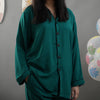 OCEAN GREEN SOLID SUMMER LINEN PJS