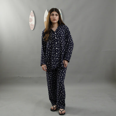 INDIGO FLORA SUMMER LINEN PJS