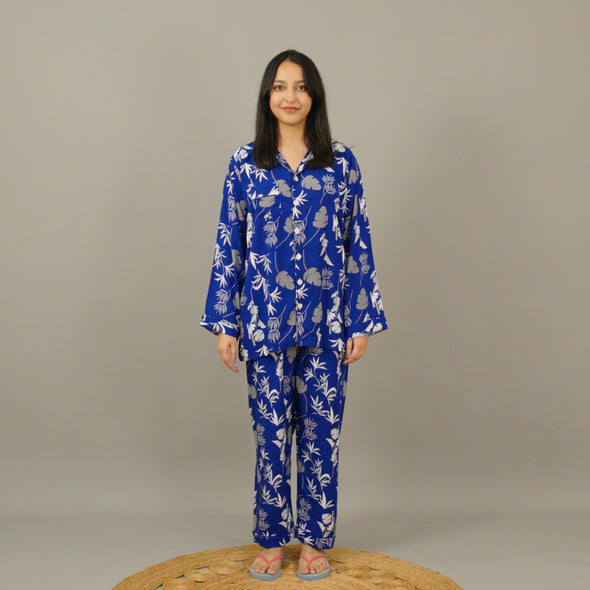 AZURE FLORA SUMMER LINEN PJS
