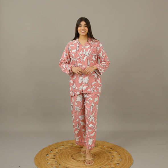 FLORAL BLUSH SUMMER LINEN PJS