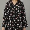 BLACK BLOOM SUMMER LINEN PJS