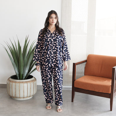 BUNNY BOW SUMMER LINEN PJS