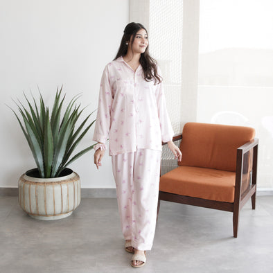 PINK BOW SUMMER LINEN PJS