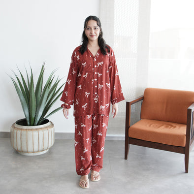 BROWN BOW SUMMER LINEN PJS