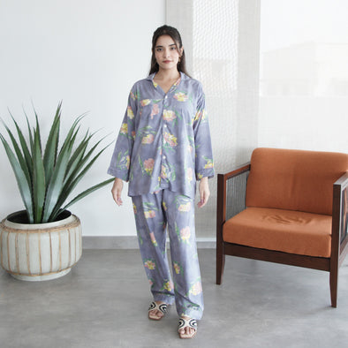 LAVENDAER BLOOM SUMMER LINEN PJS