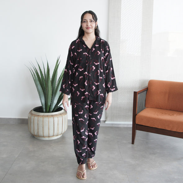 CHERRY BLOSSOM SUMMER LINEN PJS