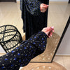 BLACK FLORAL NAMAZ CHADAR