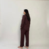 MOCHA SOLID LINEN PJS.