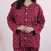 MAROON HEARTS SUMMER LINEN PJS