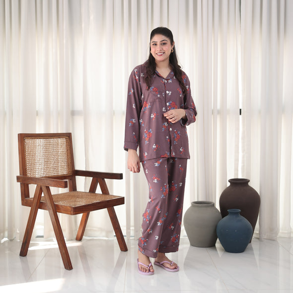 ROUGE FLORAL WINTER LINEN PJS