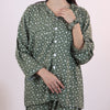 OLIVE GREEN HEARTS SUMMER LINEN PJS