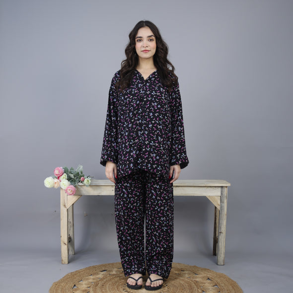 MIDNIGHT BLACK SUMMER LINEN PJS