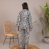 BLACK AND WHITE ZEBRA LINEN PJS