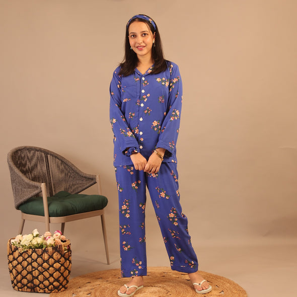 BLUE MIST SUMMER LINEN PJS