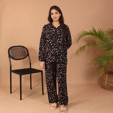 BLACK DAISY SUMMER LINEN PJS