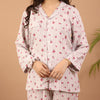 FLORAL STRIPES SUMMER LINEN PJS