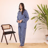 SKY BLUE STRIPES SUMMER LINEN PJS