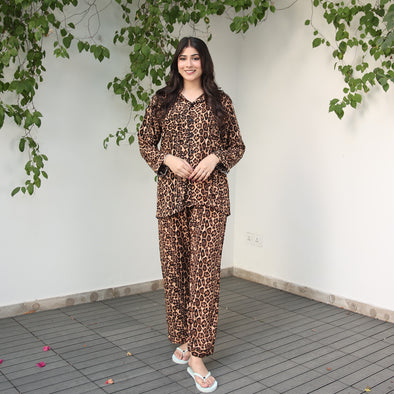 SHADED CHEETAH SUMMER LINEN PJS