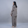 COFFEE STRIPED WOMENS SUMMER LINEN PJS