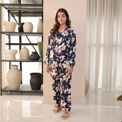 INDIGO FLORA LINEN PJS