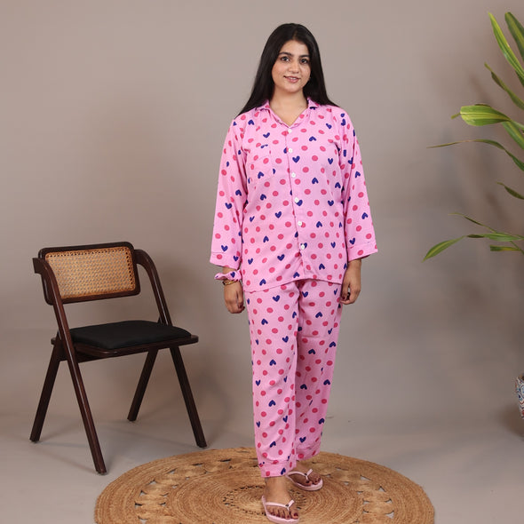 BLUSHING HEARTS SUMMER LINEN PJS