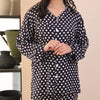 NAVY BLUE POLKA SUMMER LINEN PJS