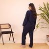 MIDNIGHT SOLID SUMMER LINEN PJS