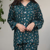 TEAL PETALS SUMMER LINEN PJS