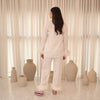 WHITE FURR SILK PJS