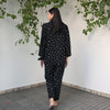 BLACK FLORAL SUMMER LINEN PJS