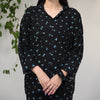 BLACK FLORAL SUMMER LINEN PJS