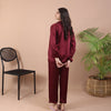 MAROON SILK PJS