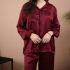 MAROON SILK PJS