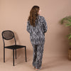 BLACK AND WHITE ZEBRA SUMMER LINEN PJS