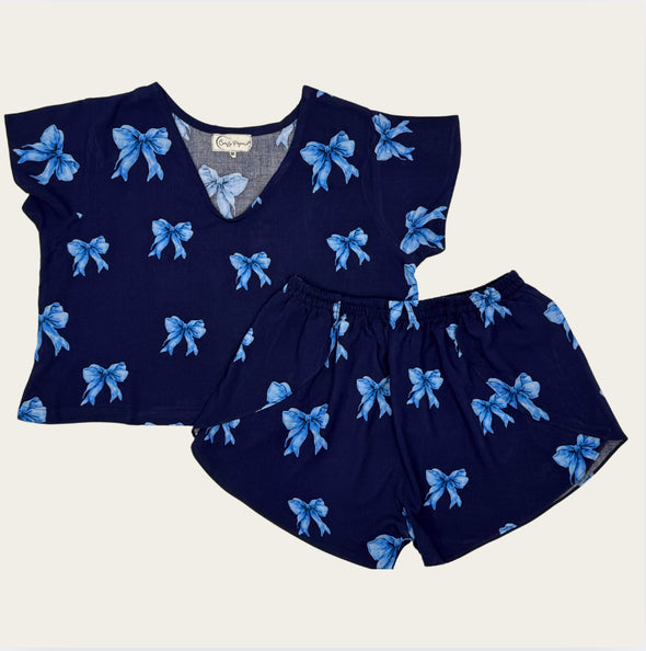 SAPPHIRE BOW CAMI SET