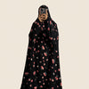 BLACK FLORAL NAMAZ CHADAR