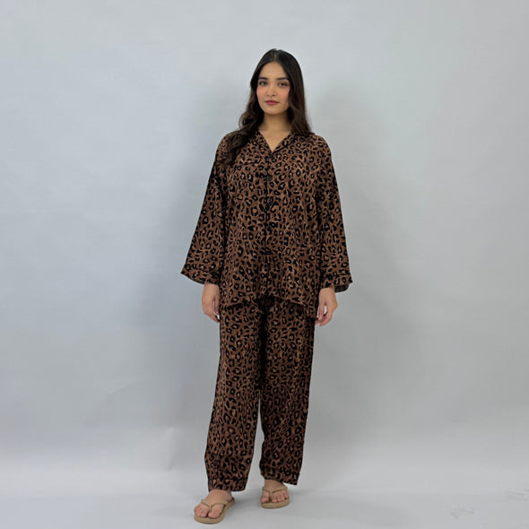 MOCHA WILD LINEN PJS