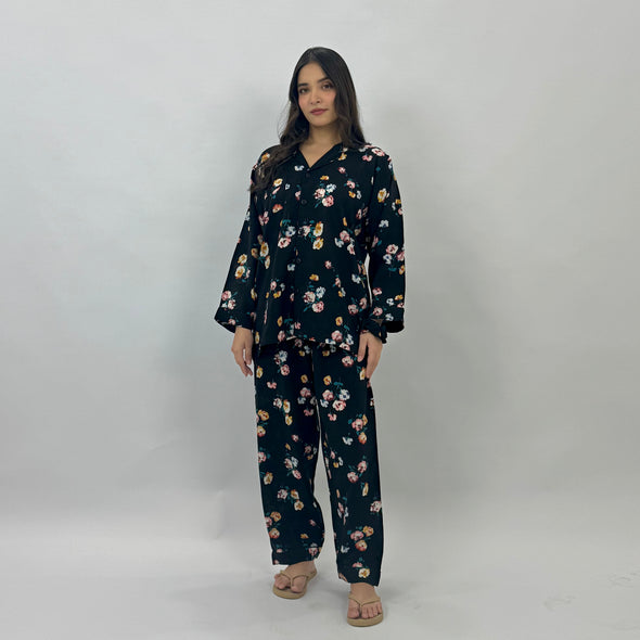 FLOWER RUSH LINEN PJS