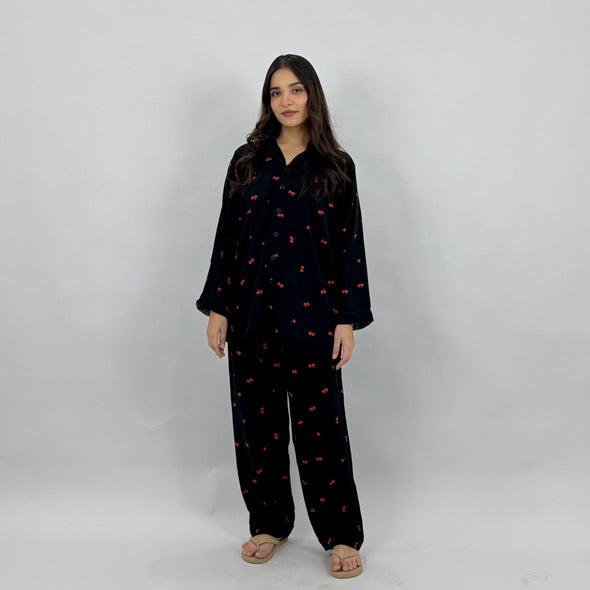 MIDNIGHT ROSE LINEN PJS