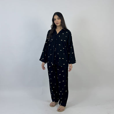 MONOCHROME ROSE LINEN PJS