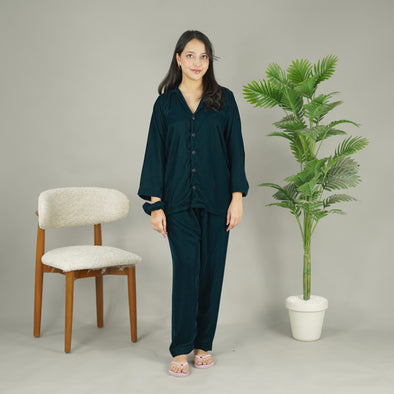 TEAL VELVET PJS