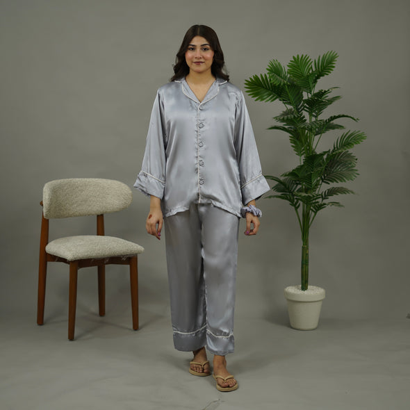 COOL GREY PREMIUM LUXE SILK PJS
