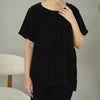 BLACK VELVET TEE SET