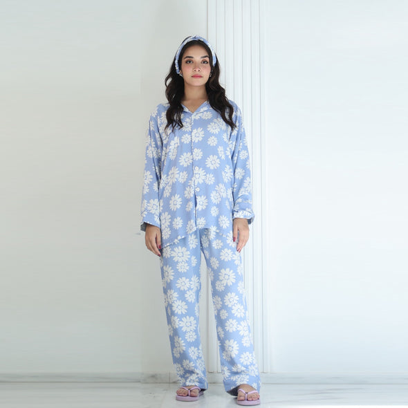 SKY DAISIES WINTER LINEN PJS